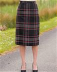 Linton Wool Blend Checked Straight Skirt